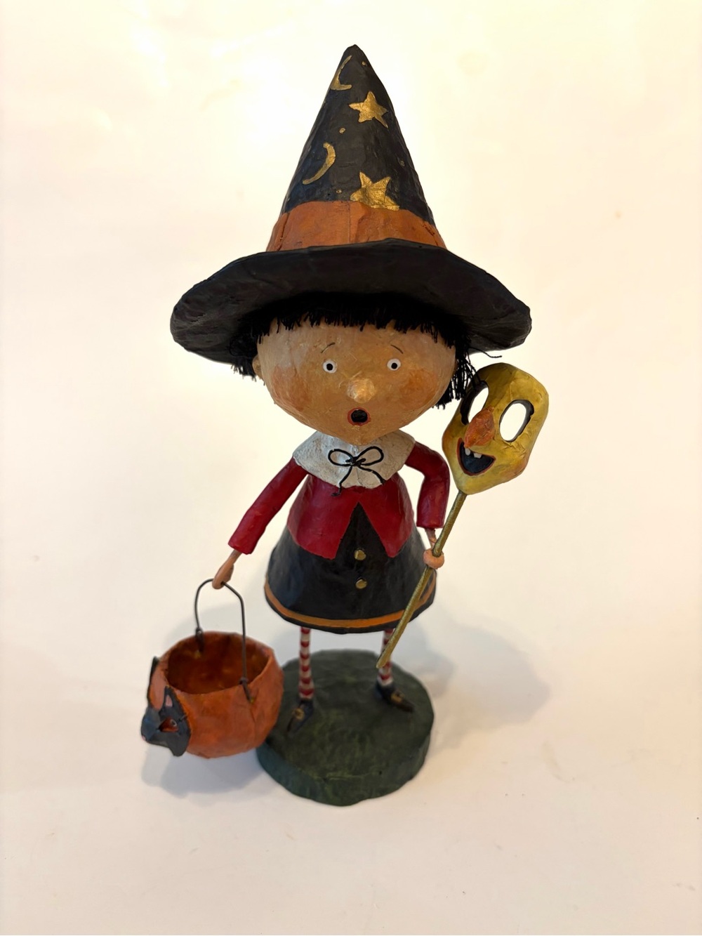 Lori Mitchell Trixie Witch Girl Pumpkin Mask Witch Hat